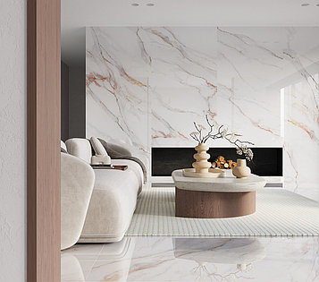 Керамический слэб Polished  BELDIA BIANCO ELEGANCE 2800х1200х6мм