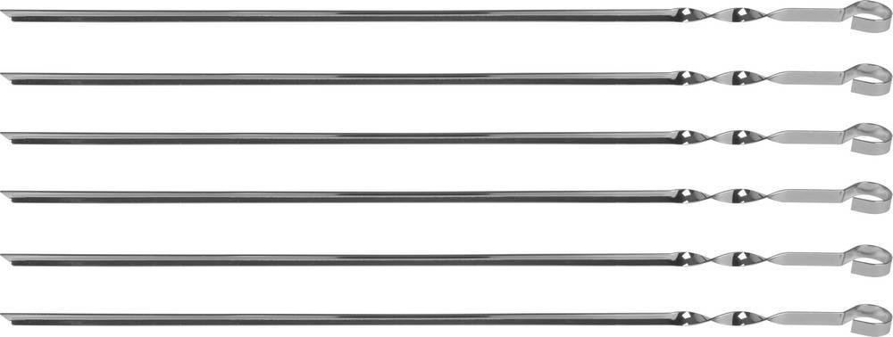 GRINDA Barbecue, 600 мм, 6 шт, в чехле, набор угловых шампуров (427751)