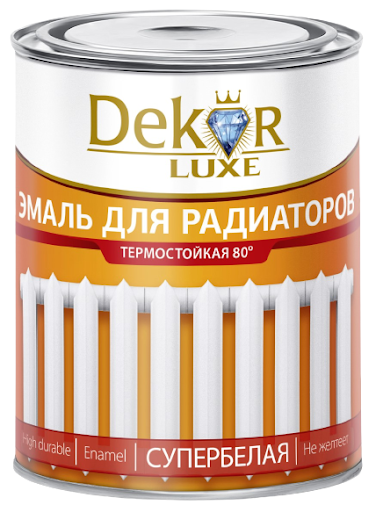 Эмаль для радиаторов алкидная "Dekor" 1,8 кг. белая