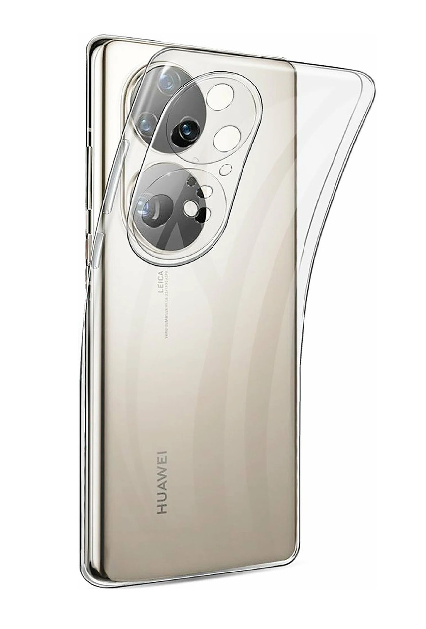 Чехол-накладка для Huawei P50 (силикон) прозрачный с защитой камеры