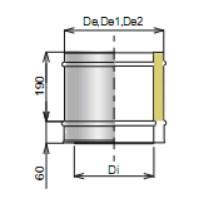 Утепленный дымоход L=250 мм