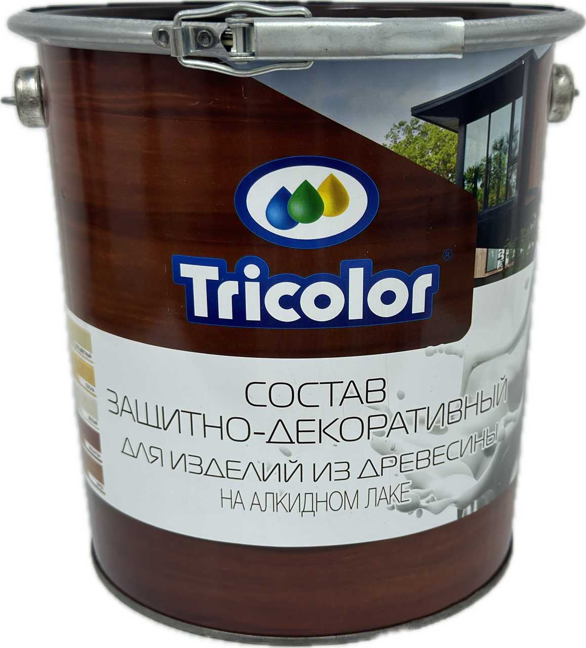 Состав декоративно-защитный для дерева (Цветной) ТУ 2.7 кг с НДС