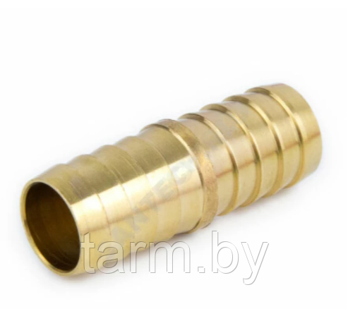 Соединение елочка 20 мм двухсторонняя (латунь) для шланга