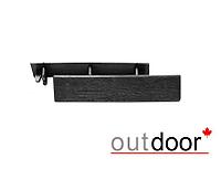 Заглушка торцевая пластиковая Outdoor для доски 115*22 мм черная