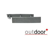 Заглушка торцевая пластиковая Outdoor для заборной доски 115*22 мм серая