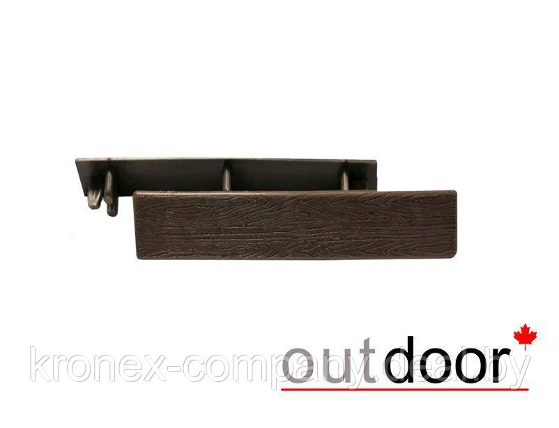 Заглушка торцевая пластиковая Outdoor для доски 115*22 мм коричневая - фото 1 - id-p229082681
