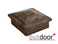 Крышка для столба пластиковая Outdoor 150*150*60 мм, темно-коричневая