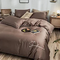 Комплект постельного белья Евро MENCY ЖАТКА Коричневый