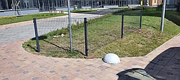 Ограждение дворовой территории из 3D панелей