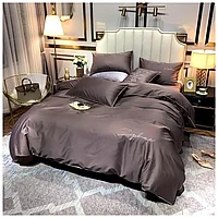Комплект постельного белья 2-x спальный MENCY ЖАТКА Шоколадный / простыня на резинке