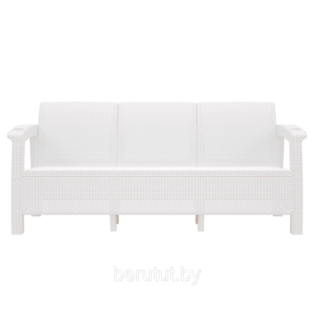 Диван садовый Ротанг Плюс 188×70×79 см Белый