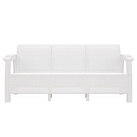 Диван садовый Ротанг Плюс 188×70×79 см Белый