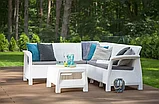 Диван садовый угловой Ротанг Плюс 200x200x79 см Белый, фото 2