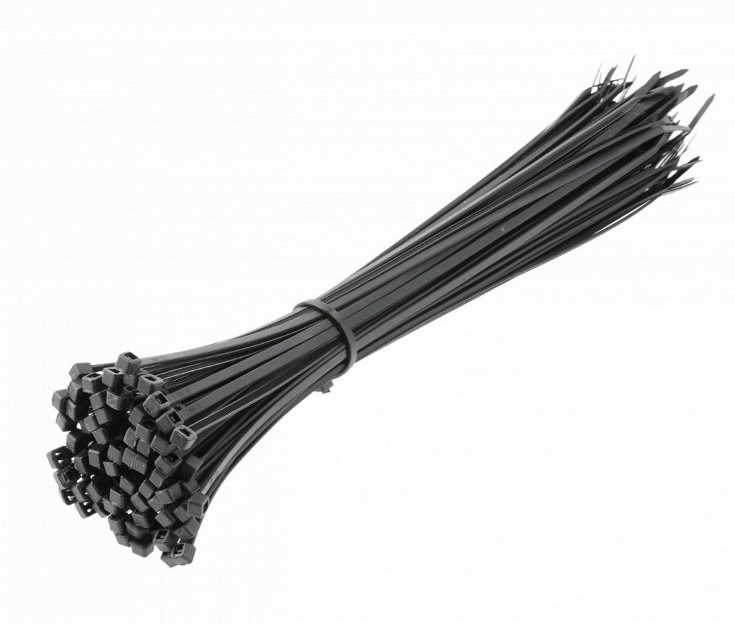Хомуты нейлоновые 3,6 x 300 мм, 100 шт., черные - HT2C708