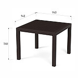 Стол садовый Ротанг Плюс 94x94x74 cм Мокко, фото 4