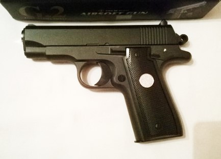 Пистолет игрушечный пневматический металлический с глушителем Airsoft Gun G.2 A, Минск - фото 6 - id-p33580301