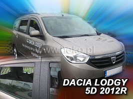 Ветровики вставные для Renault Lodgy (2012-) 5 дверей / Рено Лоджи [13110](HEKO)