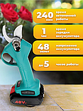Садовый аккумуляторный секатор (2 аккумулятора 48V), фото 2