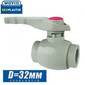 Кран шаровый d32 Wavin Ekoplastik