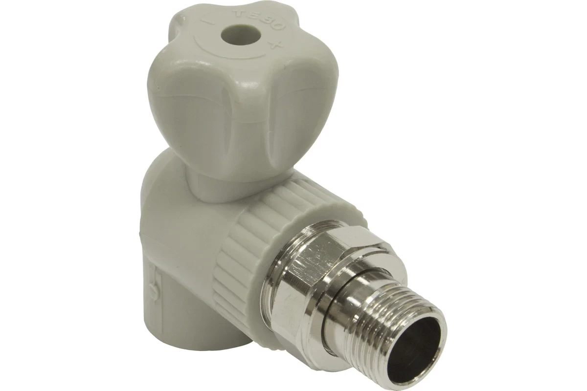 Кран шаровый для радиатора угловой d20x1/2” TEBO