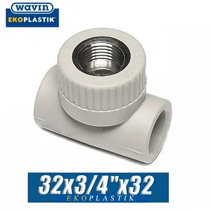 Тройник с внутренней резьбой 32x3/4"x32  Wavin Ekoplastik