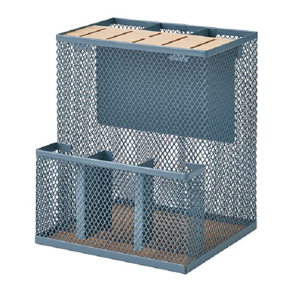 Подставка для ножей IKEA ВИМПЕЛФИСК бамбук серо-бирюзовый, фото 1