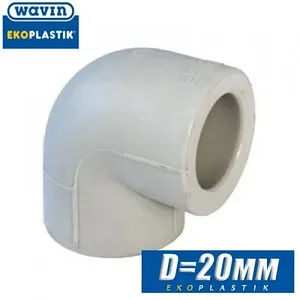 Угол d20x90° Wavin Ekoplastik