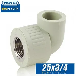 Угол с внутренней резьбой d25x3/4" Wavin Ekoplastik