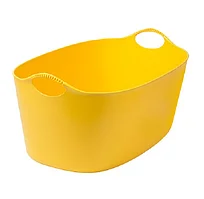 Гибкая корзина для белья IKEA ТОРКИС 35 л желтый