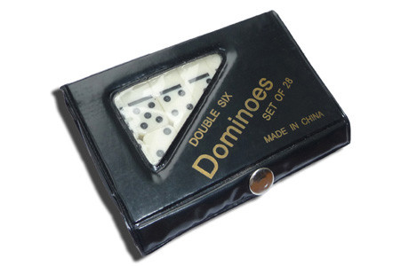 Домино маленькое в футляре , кость 14 х 28 х 5 мм , арт.5004