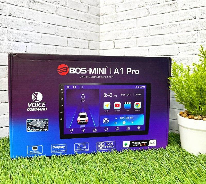 Автомагнитола 9 дюймов 2/64 гб, Android 12, Bos-Mini A1 Pro с кулером, HDMI CarPlay и Android Auto