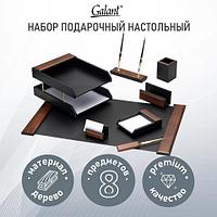 Набор настольный GALANT "Sirius" из дерева, 8 предметов, цвет "орех/чёрный".