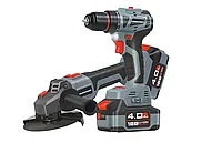 Набор аккумуляторных инструментов ProfiPower 2 в 1 (болгарка, шуруповерт, 2 АКБ 4 А/ч, кейс) E0220