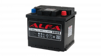 Аккумулятор 45ah Alfa 6СТ-45 Standard, 380a (- +), 204х175х190 мм.