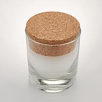 220 СТАКАН ДЛЯ СВЕЧИ 220 МЛ С ТОЛСТЫМ ДНОМ С КОРКОВОЙ КРЫШКОЙ В КОМПЛЕКТЕ