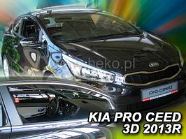 Ветровики вставные для Kia Pro Ceed JD (2013-2018) 3 двери / Киа Про Сид [20115] (HEKO)