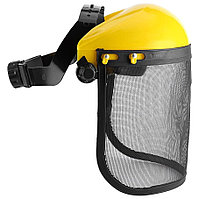 Щиток защитный (маска) для триммера, стальная сетка, желтый