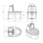 Торфяной туалет Rostok Комфорт белый гранит, фото 2