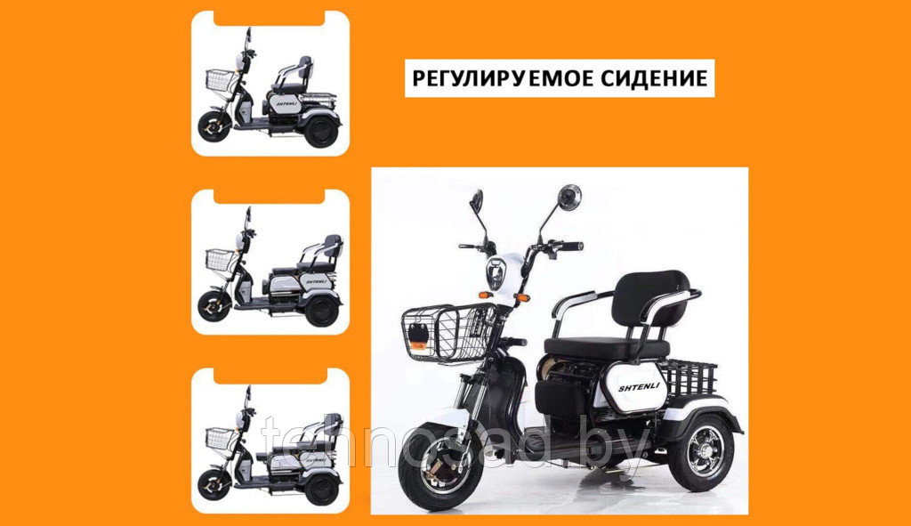 Электрический трицикл SHTENLI Model 31 SLA (20Ач 48В) - фото 2 - id-p229337882