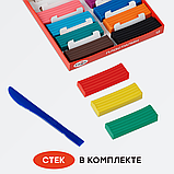 Пластилин МУЛЬТИКИ, 12 цв., 240г, со стеком картонная коробка, фото 4