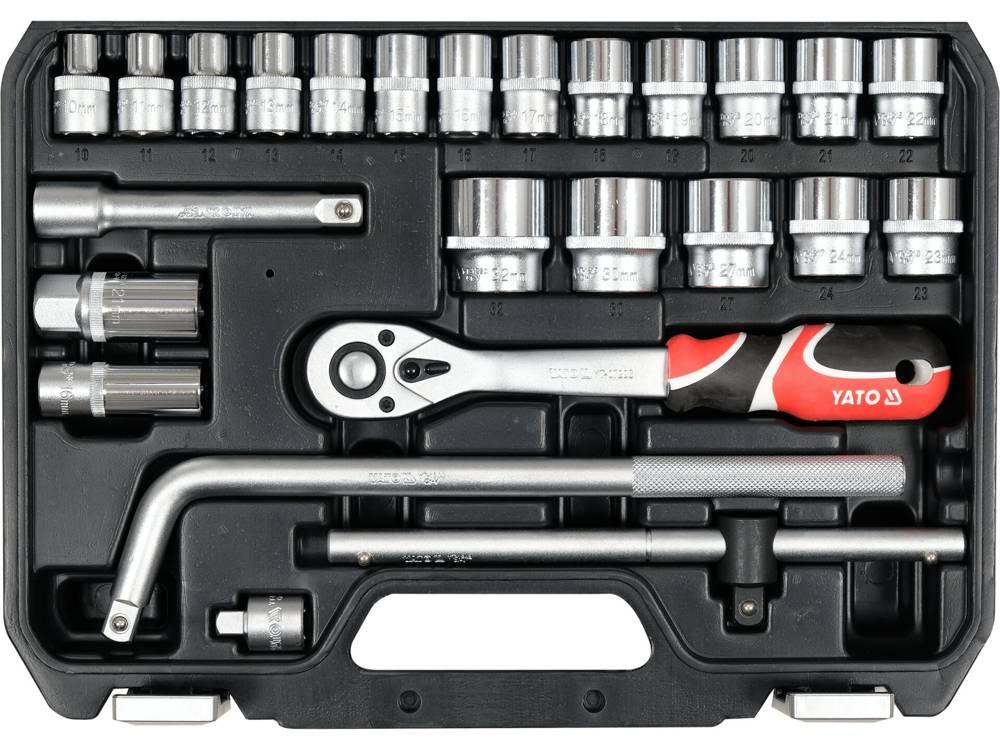 Набор инструмента 1/2" (25пр.) CrV "Yato"