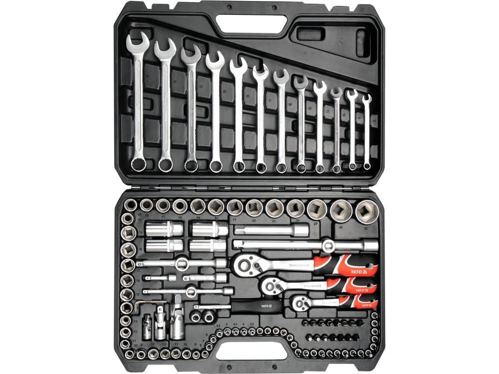 Набор инструмента 1/2", 3/8", 1/4" (111пр.) CrV "Yato"