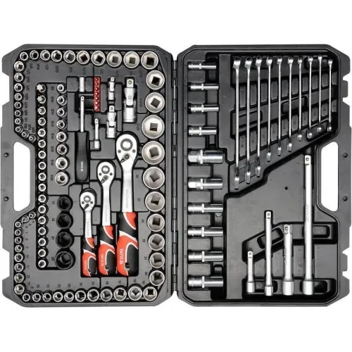 Набор инструмента 1/2", 3/8", 1/4" (120пр.) CrV "Yato"