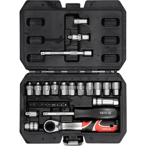 Набор инструмента  1/4" SPLINE (29пр.) CrV "Yato"