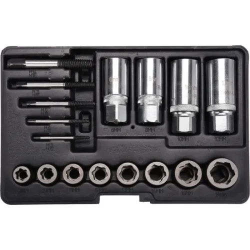 Головки для скрученных гаек 1/2" и 3/8" (набор 17пр.) CrMo "Yato"