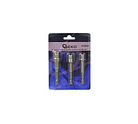 Переходники для шуруповерта под головки 1/4", 3/8" и 1/2" (3шт.) "Geko"