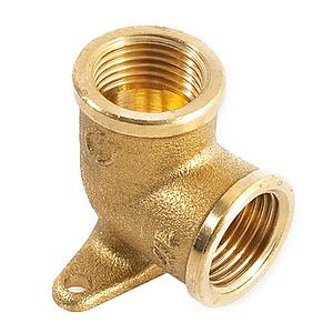Уголок латунный с креплением 1/2" ВР General Fittings арт. 270023H040400A