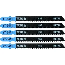 Полотна для электролобзика по металлу и Al 75x100x1,0мм 8TPI (5шт) "Yato"