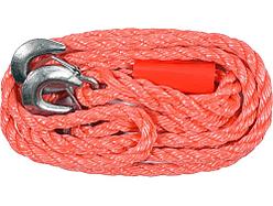 Трос буксировочный плетеный с крюками 4 метра до 3500кг "Vorel"