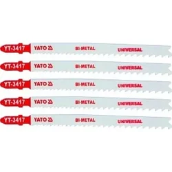 Полотна для электролобзика универсальные 106x130x1,27мм 10-5TPI "Bi-metal" (5шт) "Yato"